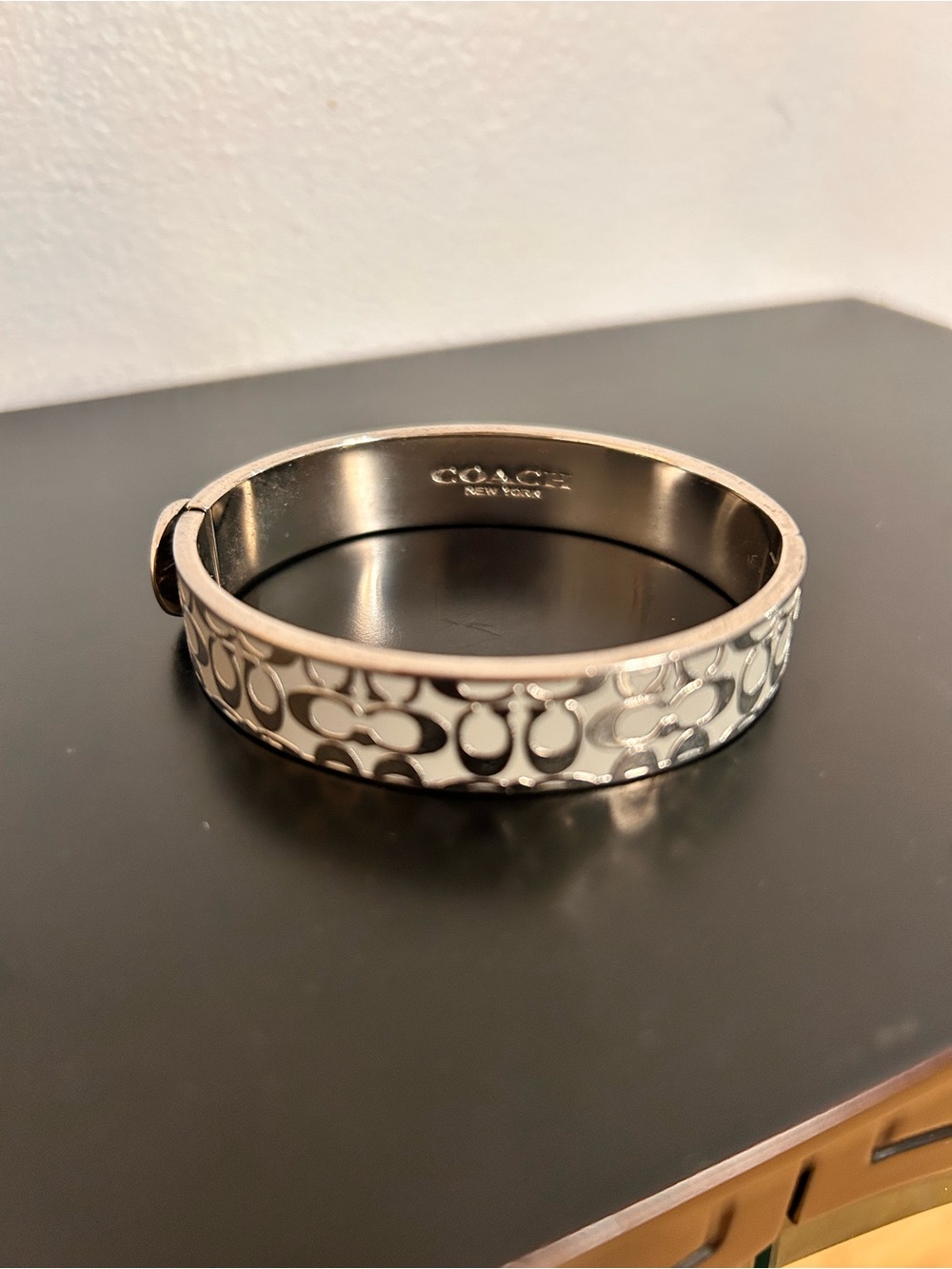 Coach Silver Bangle Bracelet- EUC